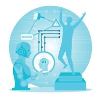 AI Analyzed Art Restoration abstract concept. vector