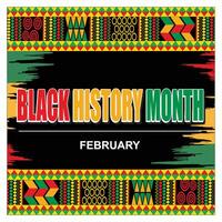Black History Month pattern background. Celebrated in October and February. vector
