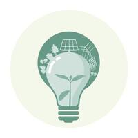 Eco Friendly Concept. Represented Within a Light Bulb. vector