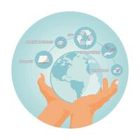Net zero and environmental conservation and sustainable modernization. vector