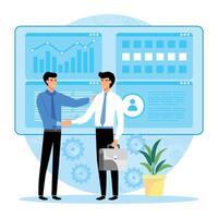 Customer relationship management CRM system, CRM lead management. vector