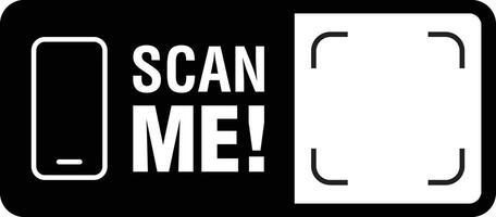Qr Code Place Scan Me Frame. QR Code Scan Me Place Holder. QR Code Scan Icon. Scan Me Barcode Sign vector