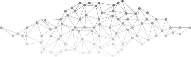 Abstract plexus technology futuristic network connection isolated on white background vector