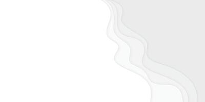 Abstract sea wave top view paper cut style white background graphic illustration have blank space. vector