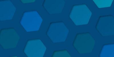 3D futuristic rounded hexagon pattern blue tone background graphic illustration. Honeycomb pattern blue color paper cut style. vector