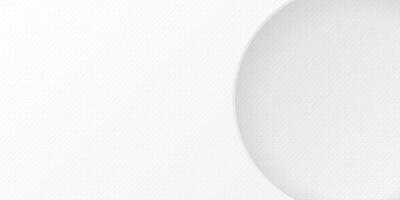 The top sheet of white bond paper is curved as a frame paper cut style and superimposed on the bottom sheet of gray bond paper rectangular background graphic illustration. vector