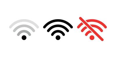 WiFi signal icon set vector
