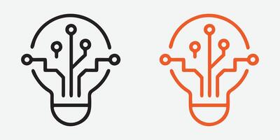 Innovative Technology Idea Icon. Futuristic Tech Idea Icon. Bright Technology Innovation Icon. vector