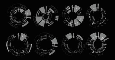 Set of User Interface HUD futuristic style . vector