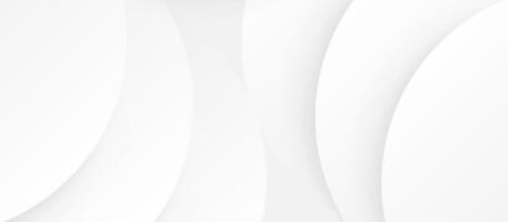 Minimalist White Abstract Background with Curved Shapes vector