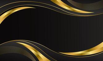 Elegant modern black and gold abstract background design vector
