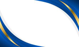 Elegant blue and gold Abstract curve background vector
