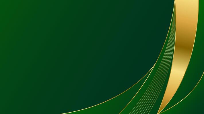 Elegant Green and Gold Abstract Curve Background. Suitable for Invitations, awards, templates, banners