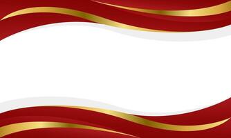 Elegant Red and gold abstract wave background. Modern luxury design. Suitable for Invitations, awards, templates, banners vector