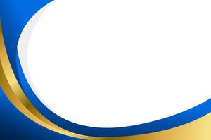 Modern blue and gold Abstract curve background, design vector