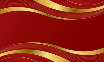 Elegant Red and Gold Luxury Abstract Background. Modern design vector