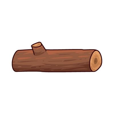Illustration of wooden log