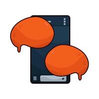 message on cell phone illustration vector