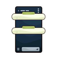 message on cell phone vector