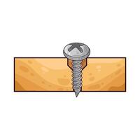 self tapping screw on wood vector
