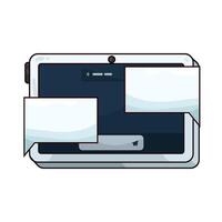 illustration of message on tablet vector