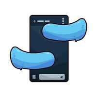 illustration of mobile message vector