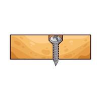 self tapping screw on woods vector
