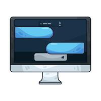 illustration of message on computer vector