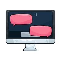 message on computer illustration vector