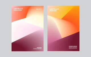 Abstract Gradient Posters Background set, Design cover template layout vector