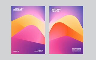 Abstract abstract poster design template with abstract shapes and colors vector