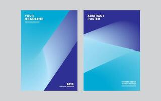 Abstract Modern Geometric Poster with Gradient Background and Colorful Shapes vector