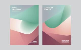 Abstract Geometric Poster Design with Gradient Shapes vector