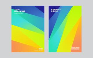 Abstract Cover with Geometric Shapes and Gradient Colors vector