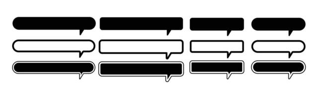 Set of section, title, headline, speech, chatting box, message box vector