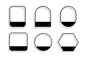 Decorative frame , basic shapes frames , ornament frame , line geometric frame , double shapes frame vector