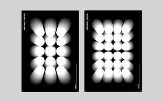 Abstract Gradient Geometry Shape Posters, Design template for cover vector