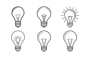 Lightbulb Icons Illumination, Ideas, Creativity, Inspiration, Design vector