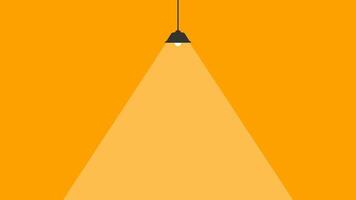 Illustration of a hanging ceiling lamp with a trailing light effect. vector