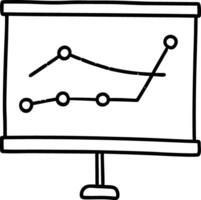 Presentation Board Showing Data Trends, Charts, Graphs, and Statistics vector