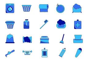 Hygiene Routine Icon Element Set vector