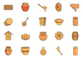 Honey Beekeeping Collection Element Set vector