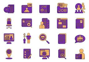 Hiring Job Interview Element Set vector