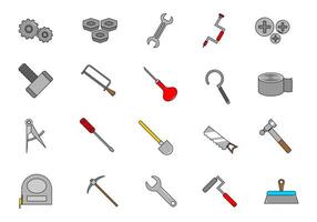 Industrial Tools Icon Element Set vector