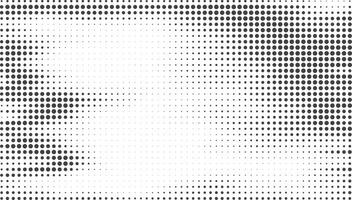 Striking Black-and-White Gradient Halftone Dots Background Pop Art Template in Format vector