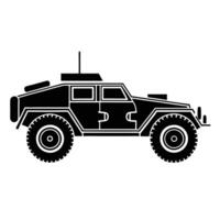 War Vehicle Silhouette for Graphic and Logo Use vector
