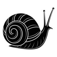 Graceful Snail Silhouette for Design Projects vector