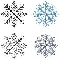 Geometric Snowflake Emblem Crisp and Detailed vector