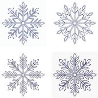 Elegant Snowflake Icon Minimalist Winter Design vector