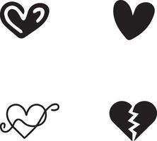 Heart icon set. Heart icon . Heart Icon Object, Heart Icon Image vector
